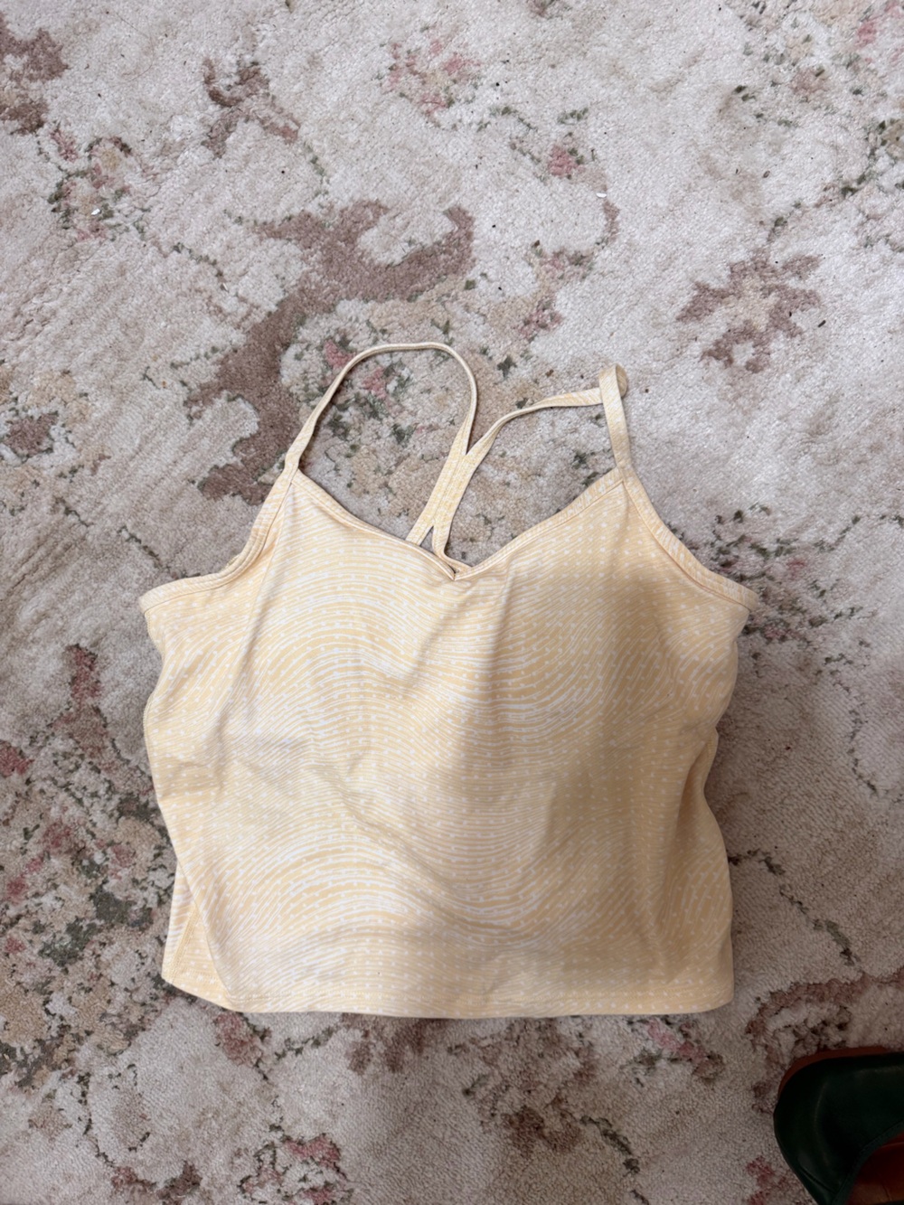 Athleta Light Yellow Strappy Tank Top